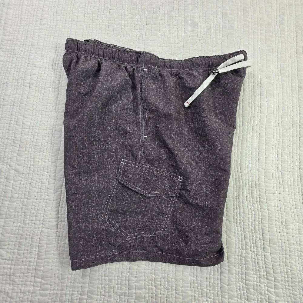 Banana Split Mens XL Board Shorts Grey Heather Cargo Swim Trunks‎ Mesh Lining